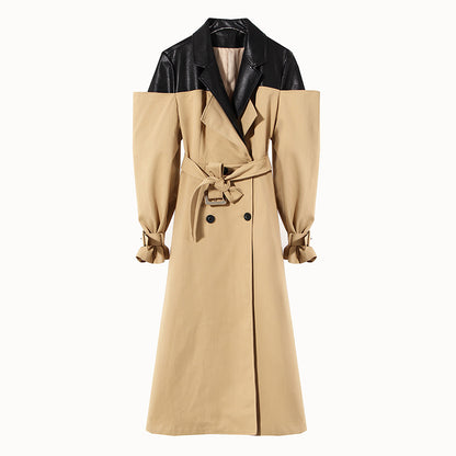 Manteau croisé à double boutonnage pour femme