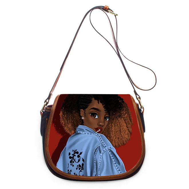 African Pu women's One Shoulder Messenger Bag