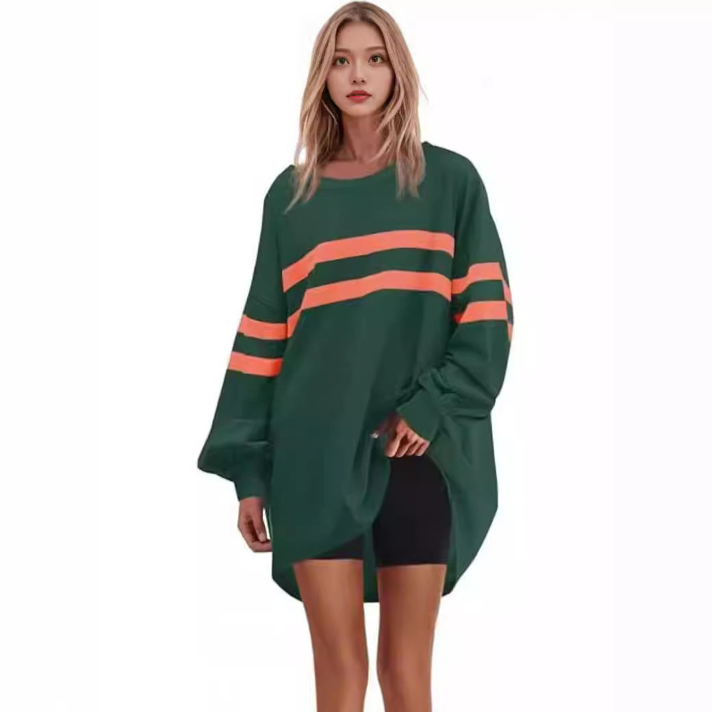 Women's Round Neck Loose Pullover Sweater