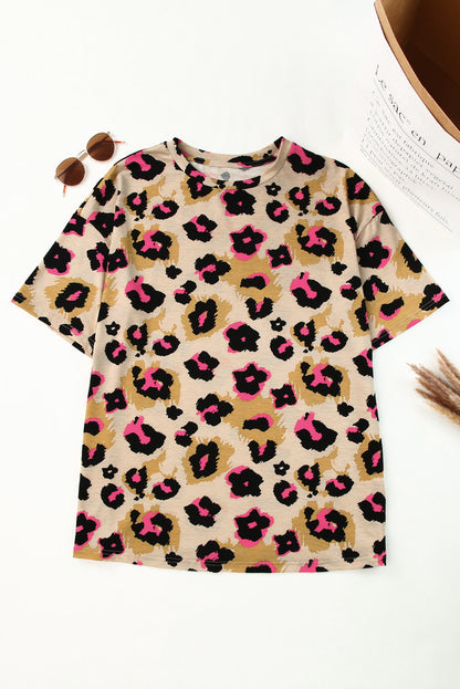 Boyfriend Leopard Print Loose T Shirt