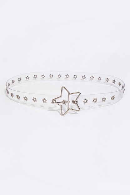 Adjustable PVC Star Shape Buckle Belt