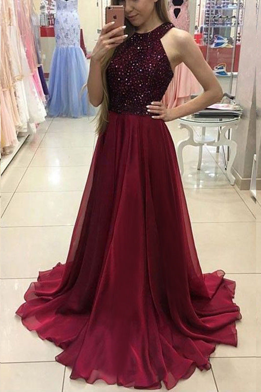 Robe sans manches Robe de soirée de mariage