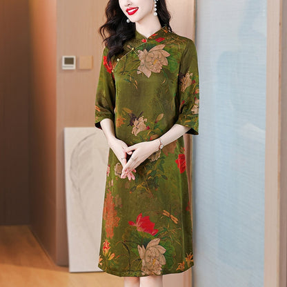 Robe d'été de style national Cheongsam vintage chinois