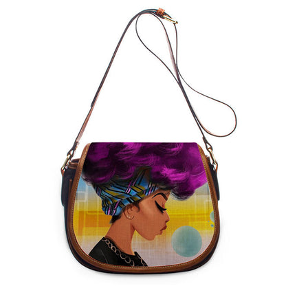 African Pu women's One Shoulder Messenger Bag