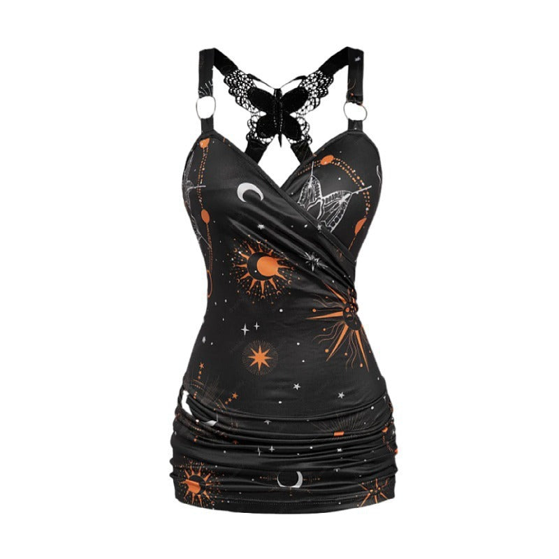 Women's Fashion New Butterfly Galaxy Print Vest