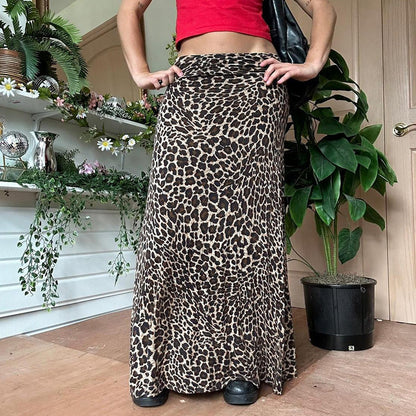 Cross-border European And American Sexy Leopard Print Drape Dress