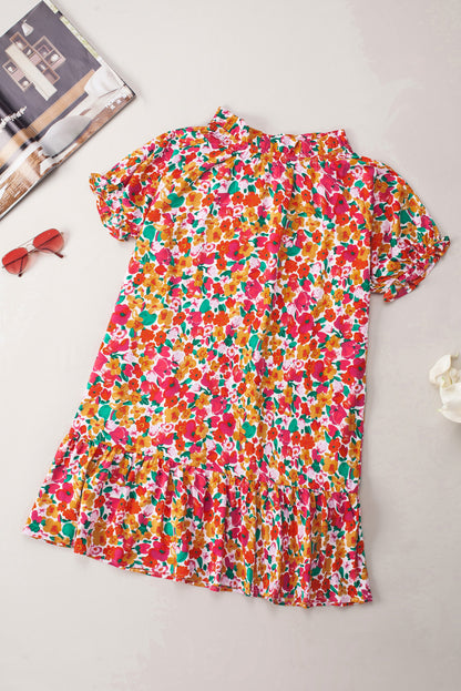 Floral Short Sleeve Dress