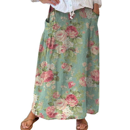 Casual Retro Floral Holiday Casual Dress