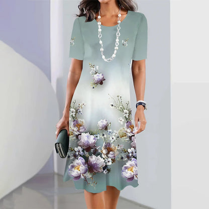 Women's Digital Printing Fashion Dress