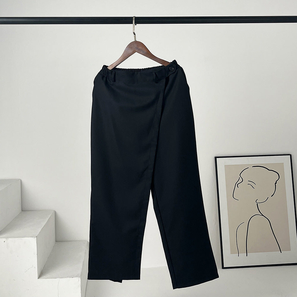 Pantalon décontracté deux pièces à lacets pour femme