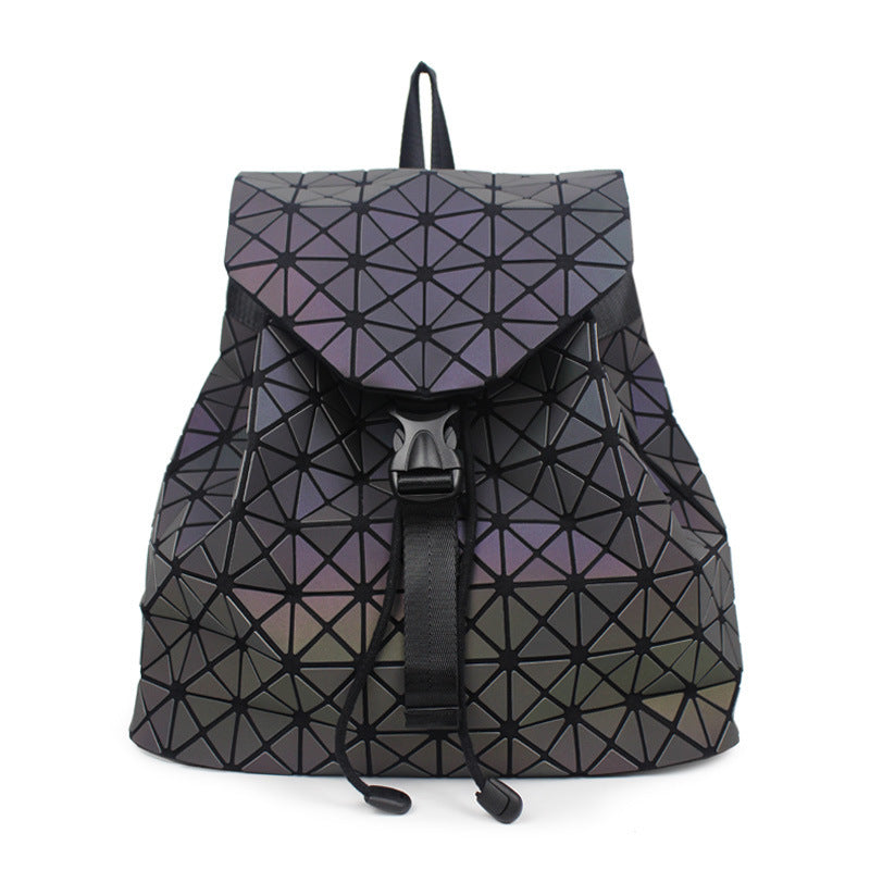 Mochila rombo plegable de moda geométrica colorida