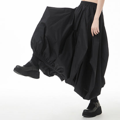 Women's Spring And Autumn Plus Size Loose Pleated Skirt