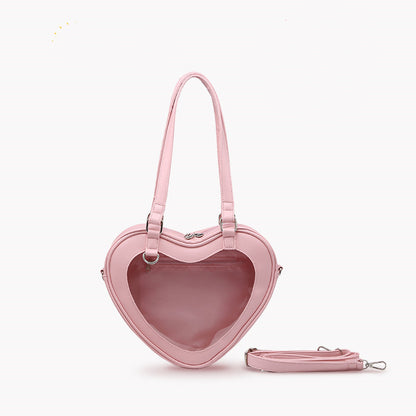 Petit sac à bandoulière transparent Doll Love Pain