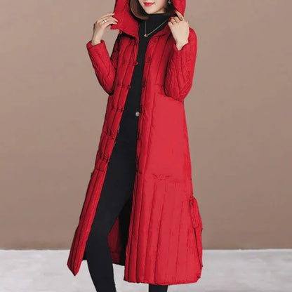 Plus Size Women's Loose Slimming And Warm Down Coat Jacket