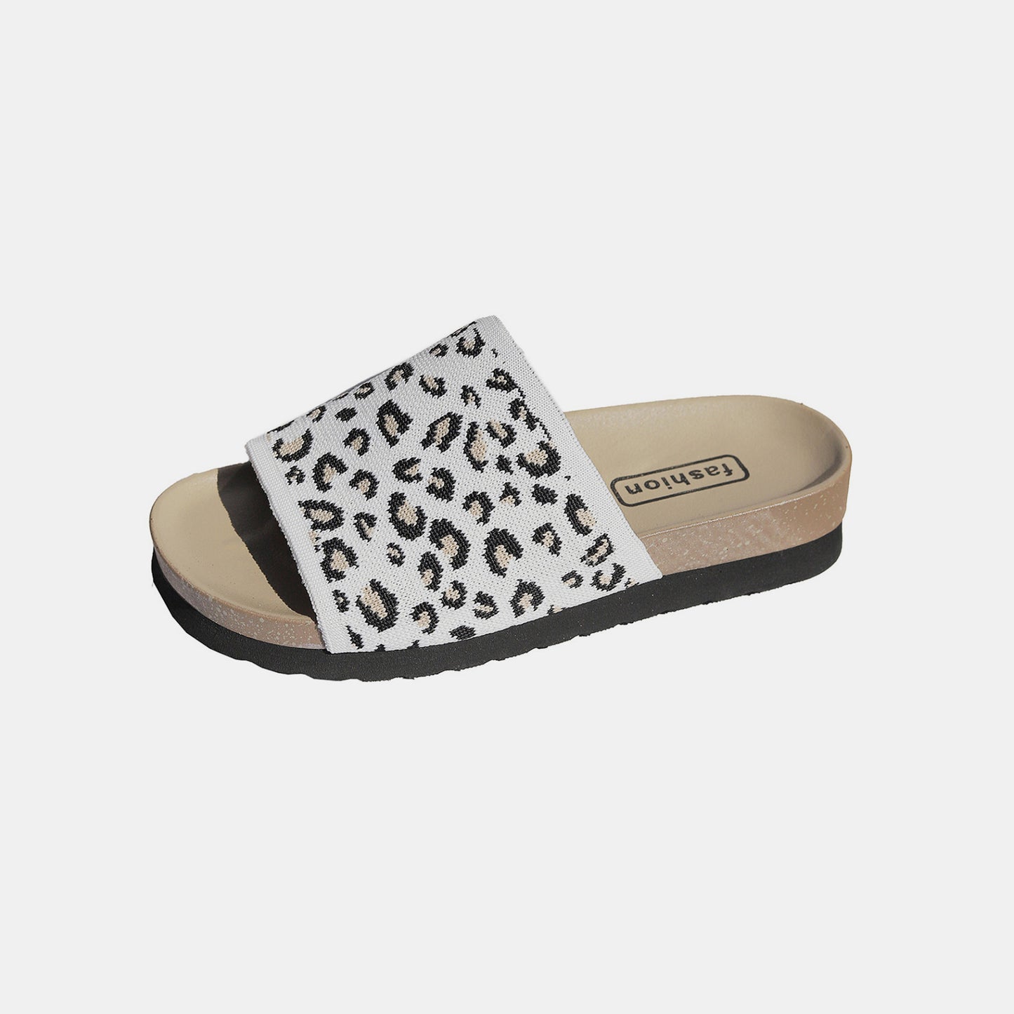 Sandalias con punta abierta de leopardo