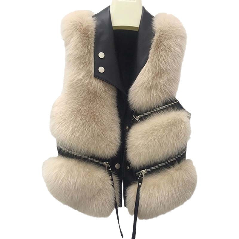 Women's Fashion Vest Fur Coat