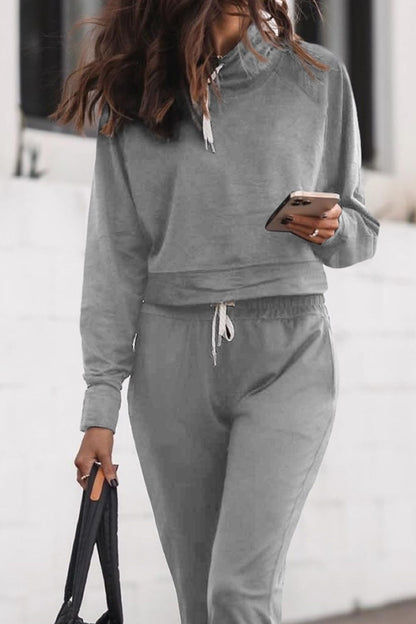 Ensemble sweat à capuche avec cordon de serrage et pantalon de jogging à poches