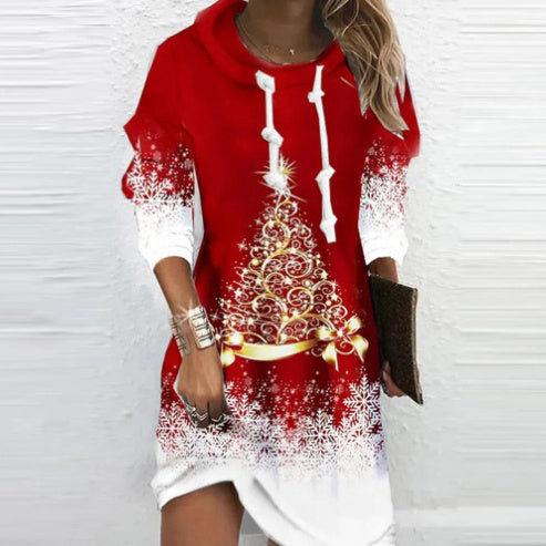 Robe décontractée à manches longues pour le printemps et Noël