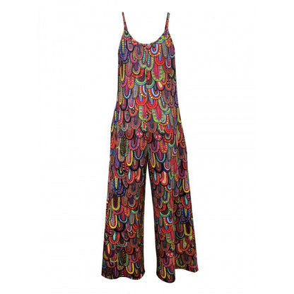 Sleeveless TEMU Women's Printed Loose Jumpsuit