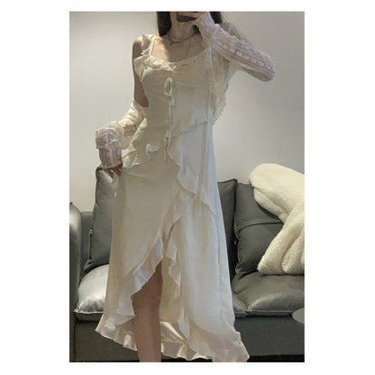 Gentle Adult Lady Like Woman Style Long Dress Suit For Women