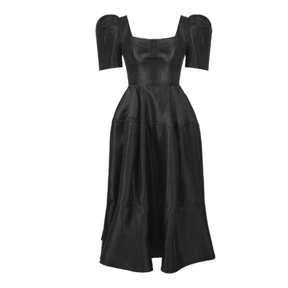 Women's Clothing French Square Collar Dress