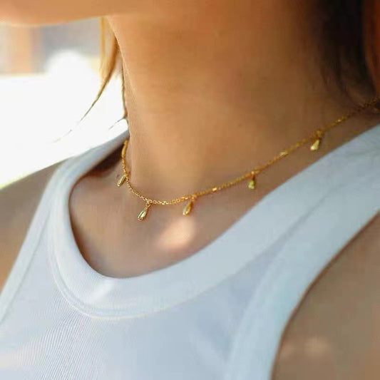 Collar de nicho de alta calidad de oro de 18 quilates para mujer