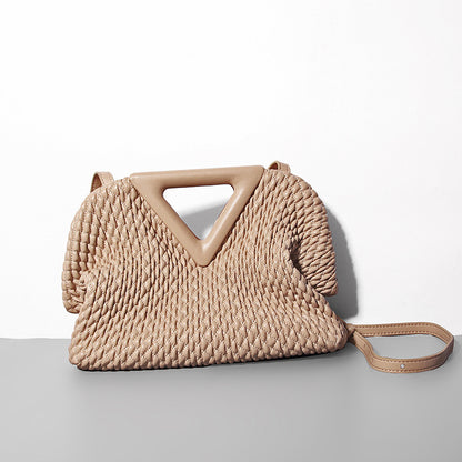 Sac Nuage Triangle Froissé Cuir de Vachette