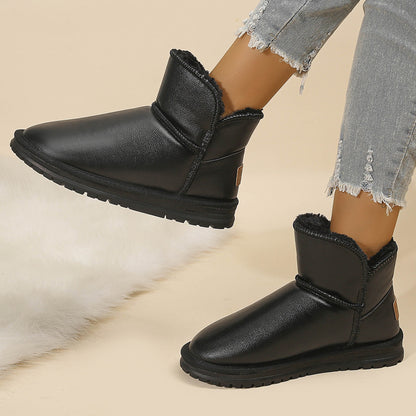 Bottes thermiques à plateforme en cuir PU