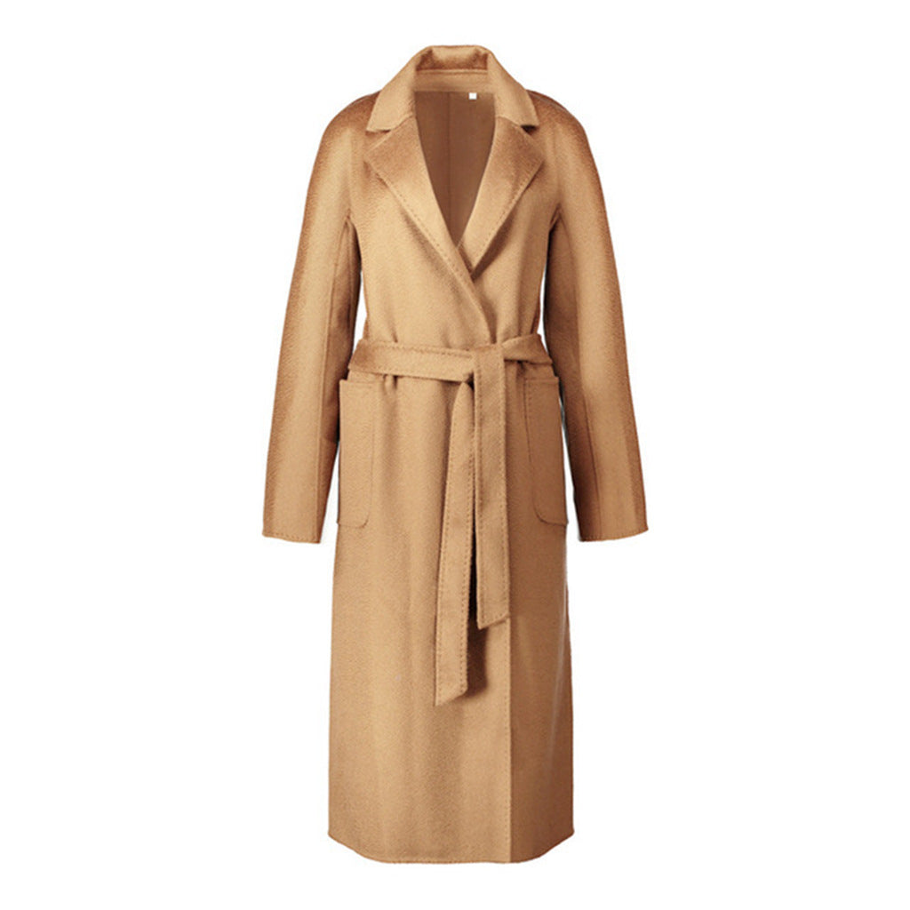 Trench-coat peignoir en cachemire double face Water Ripple