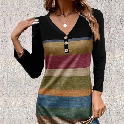 Women's Fashion Loose Striped Print Dress