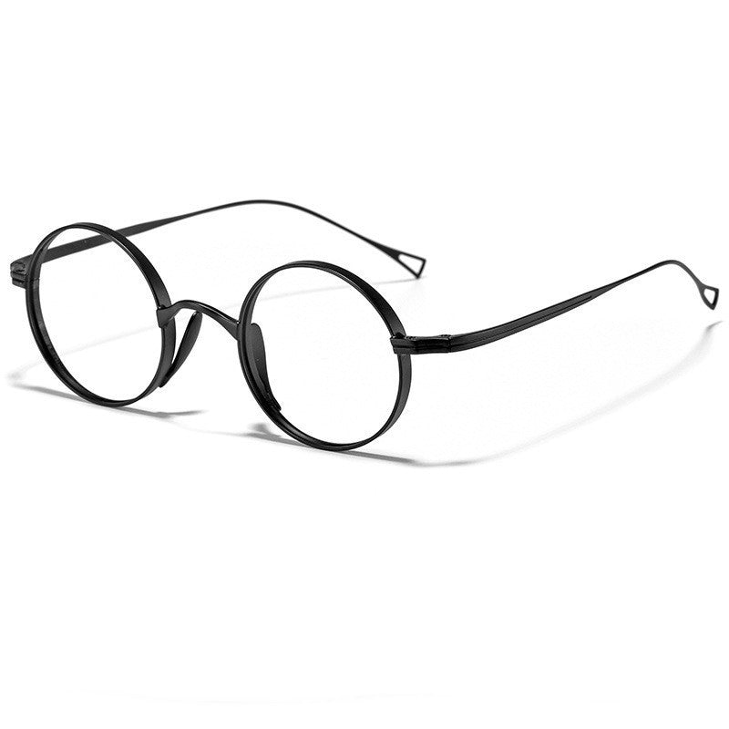 Monture de lunettes rondes vintage en titane pur