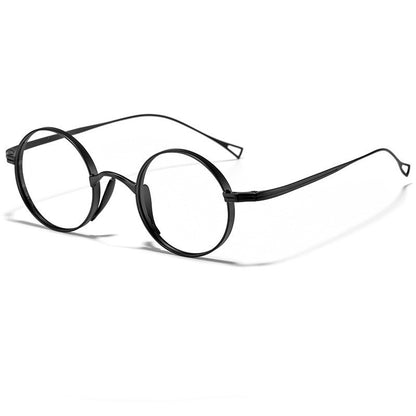 Monture de lunettes rondes vintage en titane pur