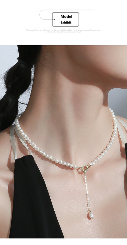 Collier de perles d'eau douce pour femmes, pendentif à la mode, nouveau Design 2024