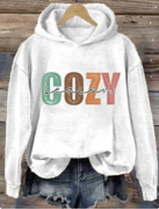 Men's Ladies Hoodie Letter Print Sweatshirt