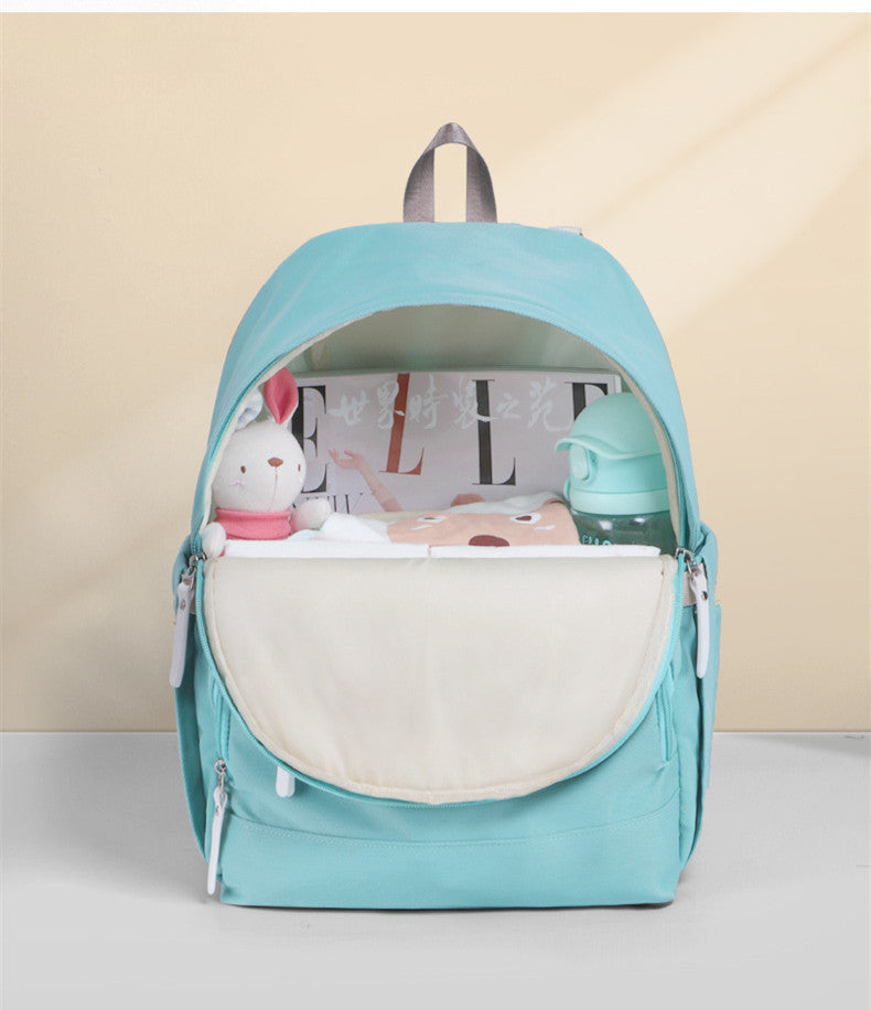 Sac à double épaule multifonctionnel imperméable pour mère et bébé, couleur vive