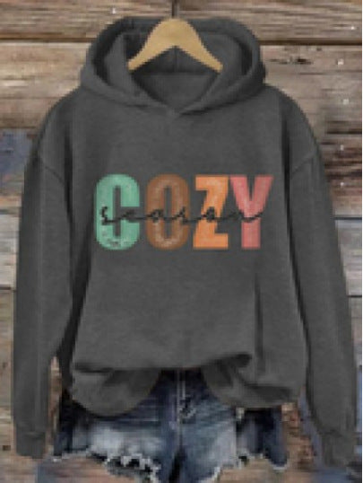 Men's Ladies Hoodie Letter Print Sweatshirt