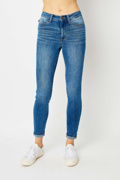 Jean skinny Judy Blue pleine taille à ourlet resserré