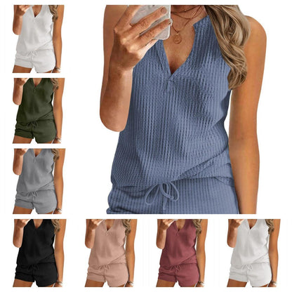 Ladies Loose Fashion Sports V-neck Women's Suit