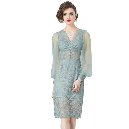 Lace Dress Women's Long Sleeve