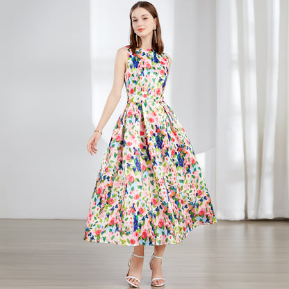 Robe d'été taille haute sans manches