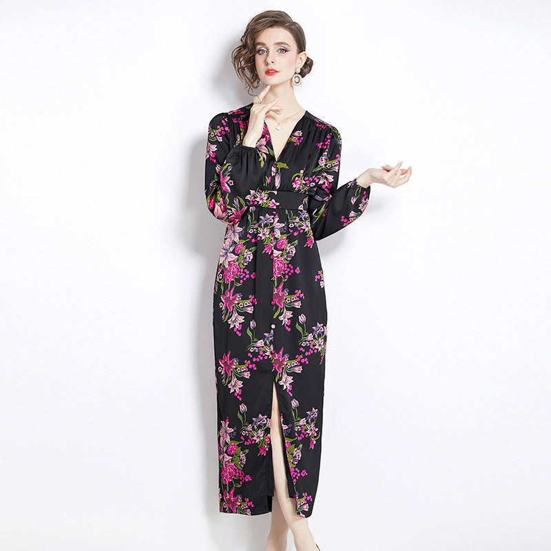 Romantic Print Dress Spring Women