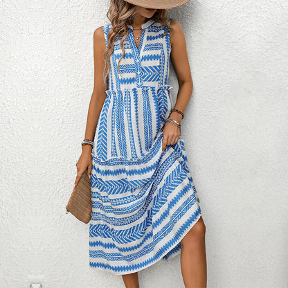 Women's Bohemian Vacation Style European And American Style Dress