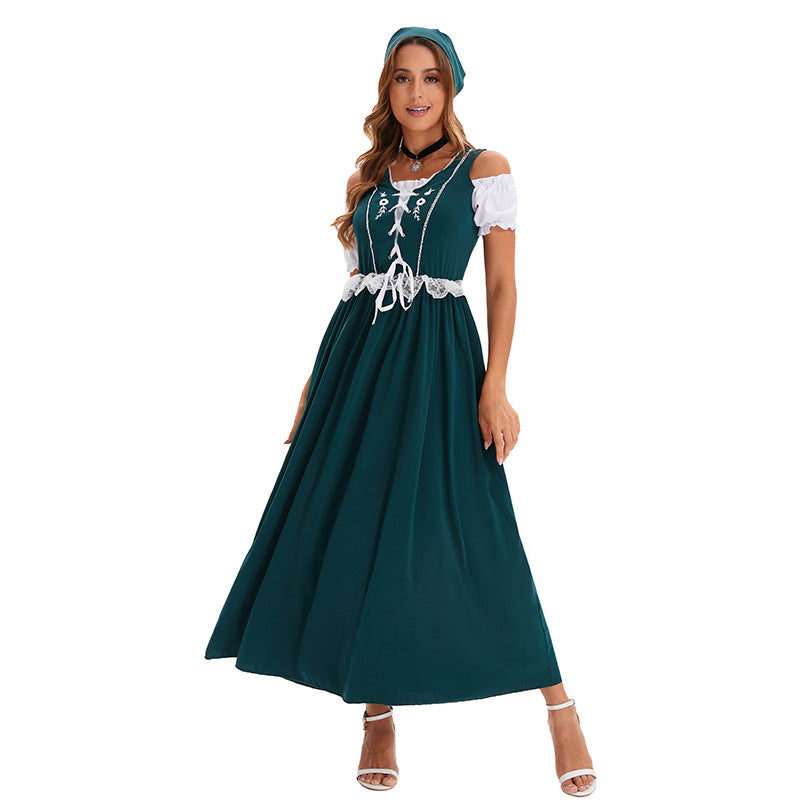 Women's Beer Festival Clothing Multi-color Length Dress