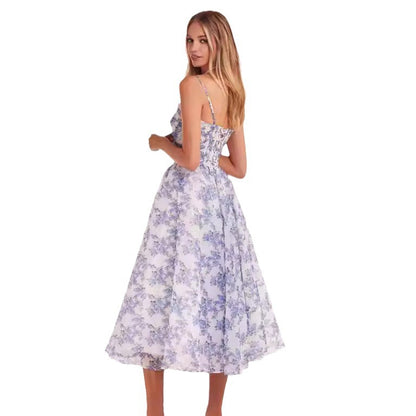 Off-the-shoulder Fashion Organza Long Dress