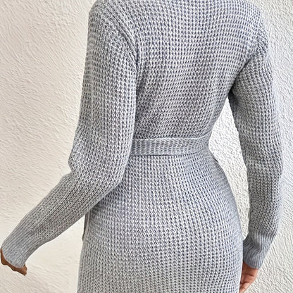 All-match Commute Knitted Lace-up Sweater