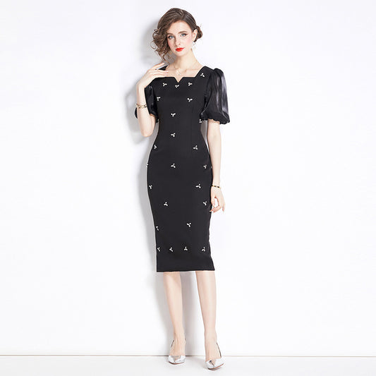 French Entry Lux Elegant Slim Fit Dress