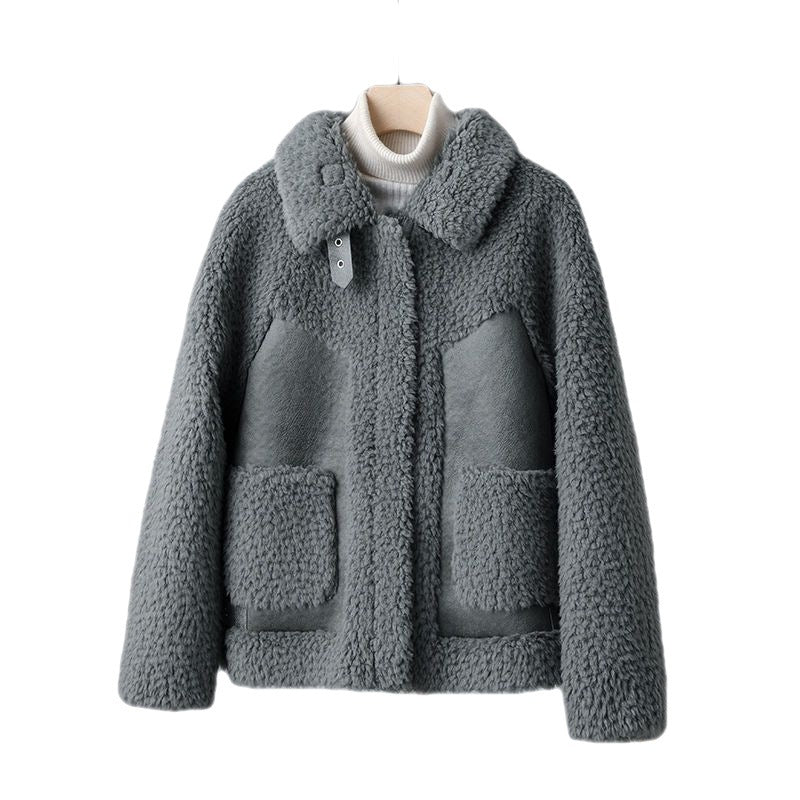 Hiver nouvelle mode particules Chenille manteau couture manteau de fourrure femmes