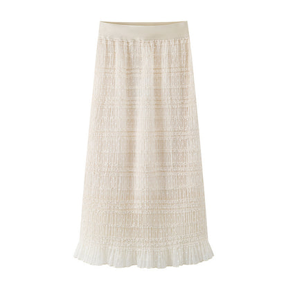 Straight Embroidered Skirt Sense Of Design Chic Beautiful Midi Dress