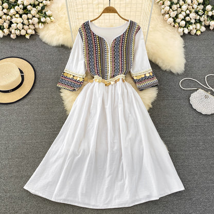 Seaside Vacation Beach Travel Bohemian Dress