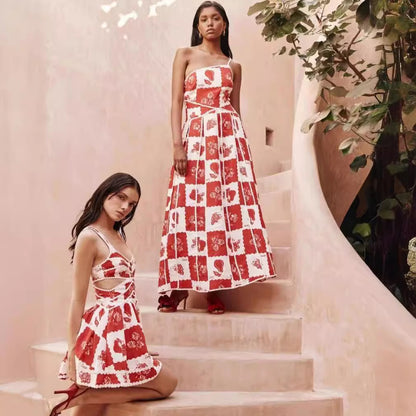 Robe en dentelle tridimensionnelle à bretelles pour femmes